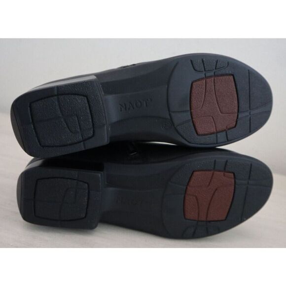 Naot Women's Sz 40 US 9 Water Resistant Black Leather Helm Ankle Booties - Picture 3 of 13